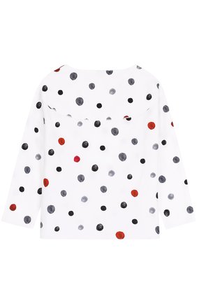 Детская хлопковая блуза с принтом Leoca белого цвета, арт. 17FW/020A/2Y-6Y в ЦУМ | Фото №1 Детская хлопковая блуза с принтом Leoca белого цвета | Фото №1