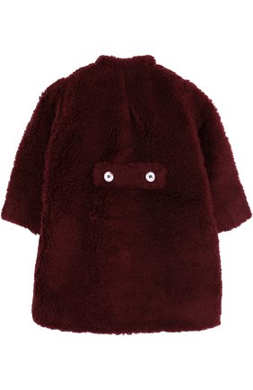 Пальто прямого кроя из шерсти и хопка Leoca бордового цвета, арт. 17FW/027C/8Y-14Y в ЦУМ | Фото №1 Пальто прямого кроя из шерсти и хопка Leoca бордового цвета | Фото №1