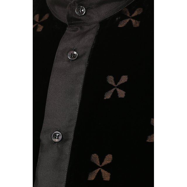 фото Сорочка из смеси вискозы и шелка с воротником-стойкой giorgio armani