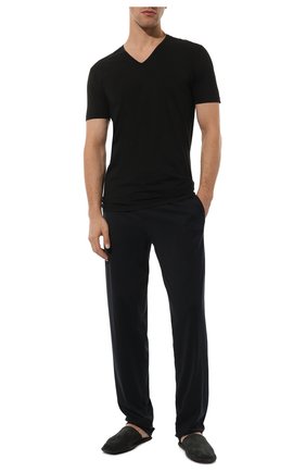 Мужские хлопковая футболка с v-образным вырезом ZIMMERLI черного цвета по цене 8710 руб., арт. 172-1462 | Фото 2 Мужские хлопковая футболка с v-образным вырезом ZIMMERLI черного цвета, арт. 172-1462 | Фото 2