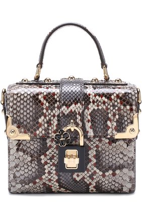 Женская сумка dolce soft из кожи питона DOLCE & GABBANA серая цвета, арт. 0116/BB6284/A2P23 купить в ЦУМ | Фото №1 Сумка Dolce Soft из кожи питона Dolce & Gabbana серая цвета | Фото №1