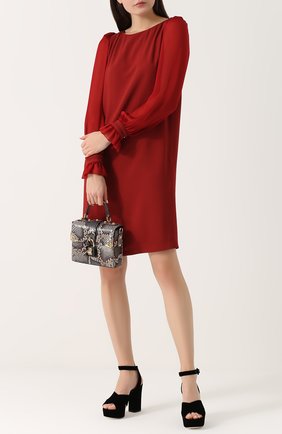 Женская сумка dolce soft из кожи питона DOLCE & GABBANA серая цвета, арт. 0116/BB6284/A2P23 купить в ЦУМ | Фото №2 Сумка Dolce Soft из кожи питона Dolce & Gabbana серая цвета | Фото №2