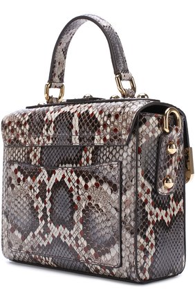 Женская сумка dolce soft из кожи питона DOLCE & GABBANA серая цвета, арт. 0116/BB6284/A2P23 купить в ЦУМ | Фото №3 Сумка Dolce Soft из кожи питона Dolce & Gabbana серая цвета | Фото №3