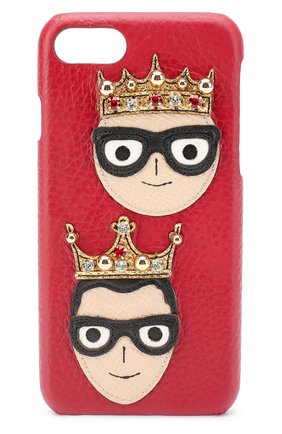 Кожаный чехол для iPhone 7 с аппликациями Dolce & Gabbana, цвет , арт. 0116/BI2237/AI686 в ЦУМ | Фото №1 Кожаный чехол для iPhone 7 с аппликациями Dolce & Gabbana | Фото №1