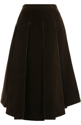 Женская хаки бархатная юбка-миди в складку Simone Rocha, арт. 3319/0140 купить в ЦУМ | Фото №1 Бархатная юбка-миди в складку Simone Rocha хаки | Фото №1