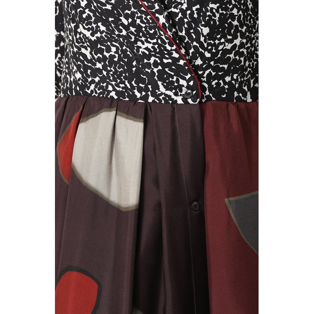 фото Шелковое платье-макси с принтом sara roka