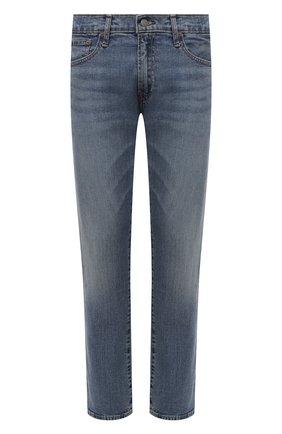 Мужские джинсы прямого кроя с потертостями POLO RALPH LAUREN синего цвета, арт. 710613952 | Фото 1 (Материал внешний: Хлопок, Деним; Длина (брюки, джинсы): Стандартные; Кросс-КТ: Деним; Силуэт М (брюки): Прямые)