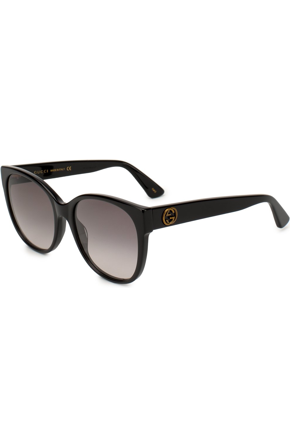 Женские солнцезащитные очки GUCCI черного цвета, арт. GG0097 001 | Фото 1