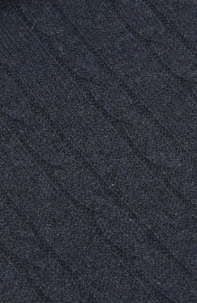 Детский кашемировый шарф фактурной вязки LORO PIANA темно-синего цвета, арт. FAG3897 | Фото 2 (Статус проверки: Проверено, Проверена категория; Материал: Кашемир, Шерсть, Текстиль)