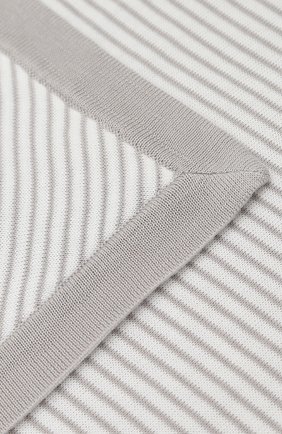 Детского хлопковое одеяло в полоску LORO PIANA белого цвета, арт. FAG3966 | Фото 2 (Материал: Хлопок, Текстиль)