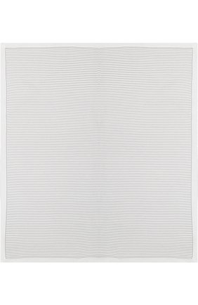 Детского хлопковое одеяло в полоску LORO PIANA белого цвета, арт. FAG3966 | Фото 3 (Материал: Текстиль, Хлопок)