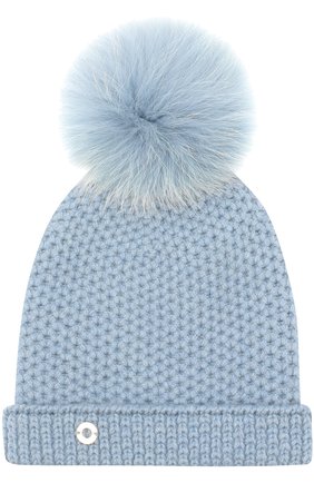 Детского шапка baby rougemont из кашемира LORO PIANA голубого цвета по цене 29100 руб., арт. FAF8494 | Фото 1 Детского шапка baby rougemont из кашемира LORO PIANA голубого цвета, арт. FAF8494 | Фото 1