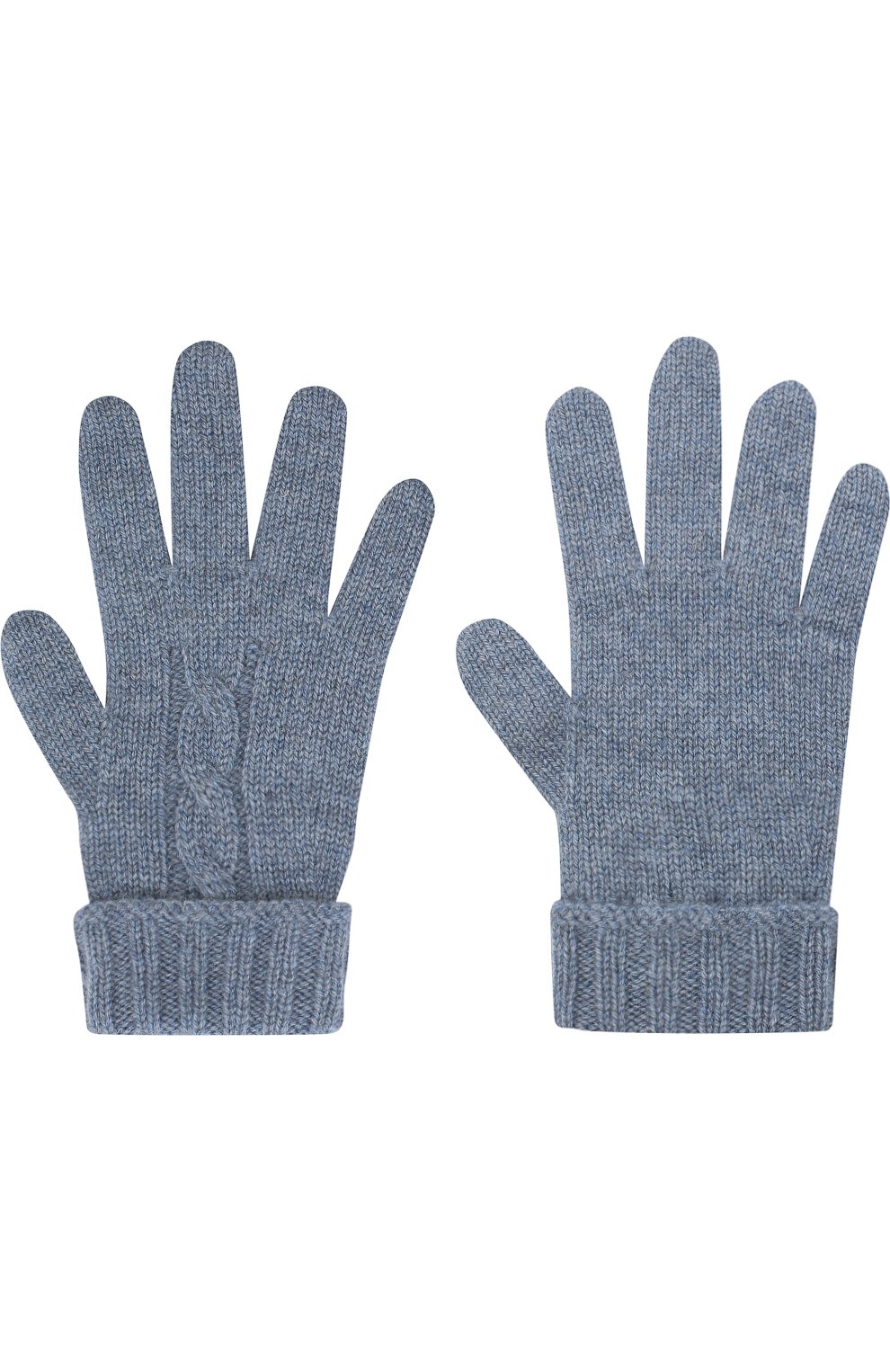 Детские кашемировые перчатки LORO PIANA синего цвета, арт. FAG3895 | Фото 2 (Материал: Текстиль, Кашемир, Шерсть; Статус проверки: Проверена категория)