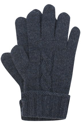Детские кашемировые перчатки LORO PIANA темно-синего цвета, арт. FAG3895 | Фото 1 (Материал: Кашемир, Шерсть, Текстиль; Статус проверки: Проверено, Проверена категория, Требуются правки)