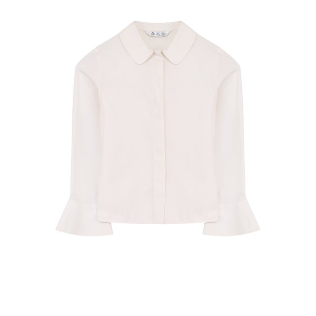 Хлопковая блуза с оборками Loro Piana FAG3728