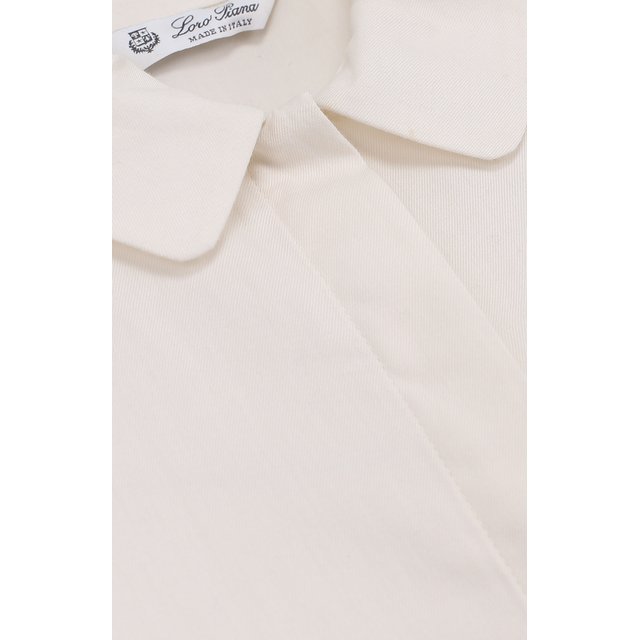 Хлопковая блуза с оборками Loro Piana FAG3728 Фото 3