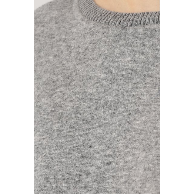 фото Кашемировый пуловер с круглым вырезом и накладным карманом loro piana