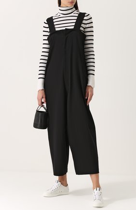 Женский черный однотонный шерстяной комбинезон Yohji Yamamoto, арт. YK-D01-101 купить в ЦУМ | Фото №1 Однотонный шерстяной комбинезон Yohji Yamamoto черный | Фото №1