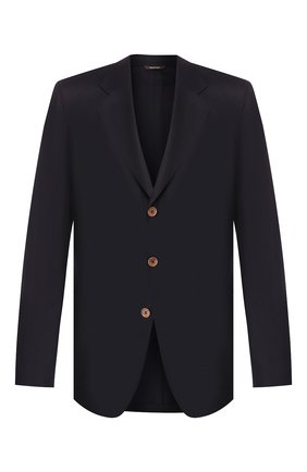 Мужской однобортный кашемировый пиджак LORO PIANA темно-синего цвета по цене 374500 руб., арт. FAF6214 | Фото 1 Мужской однобортный кашемировый пиджак LORO PIANA темно-синего цвета, арт. FAF6214 | Фото 1