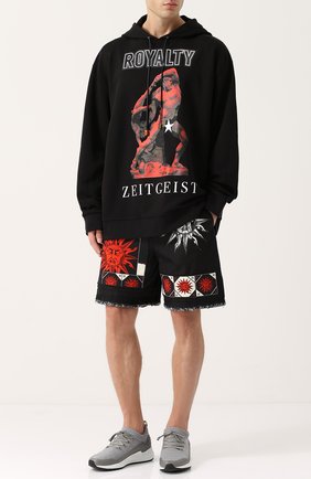 Мужские черные хлопковые шорты свободного кроя Fausto Puglisi, арт. FRU9030TS/PF0287C купить в ЦУМ | Фото №1 Хлопковые шорты свободного кроя Fausto Puglisi черные | Фото №1