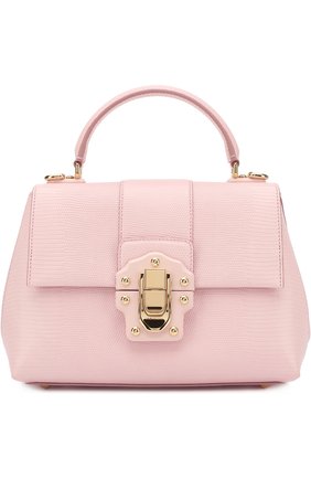 Женская сумка lucia из тисненой кожи DOLCE & GABBANA светло-розовая цвета, арт. 0116/BB6312/A1095 купить в ЦУМ | Фото №1 Сумка Lucia из тисненой кожи Dolce & Gabbana светло-розовая цвета | Фото №1