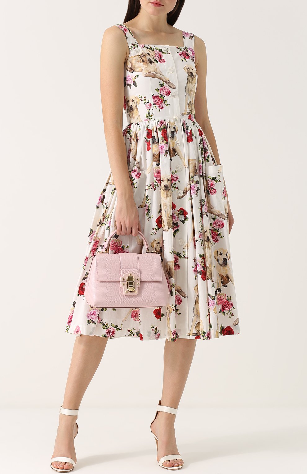 Женская сумка lucia из тисненой кожи DOLCE & GABBANA светло-розовая цвета, арт. 0116/BB6312/A1095 купить в ЦУМ | Фото №2 Сумка Lucia из тисненой кожи Dolce & Gabbana светло-розовая цвета | Фото №2