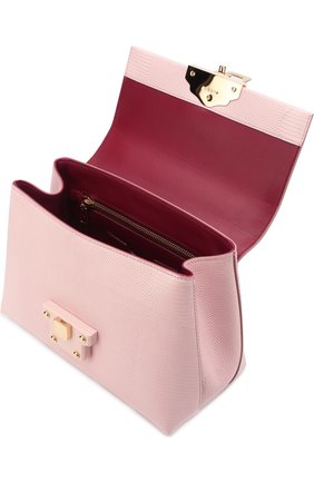 Женская сумка lucia из тисненой кожи DOLCE & GABBANA светло-розовая цвета, арт. 0116/BB6312/A1095 купить в ЦУМ | Фото №4 Сумка Lucia из тисненой кожи Dolce & Gabbana светло-розовая цвета | Фото №4