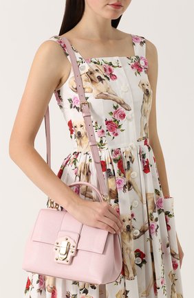 Женская сумка lucia из тисненой кожи DOLCE & GABBANA светло-розовая цвета, арт. 0116/BB6312/A1095 купить в ЦУМ | Фото №5 Сумка Lucia из тисненой кожи Dolce & Gabbana светло-розовая цвета | Фото №5