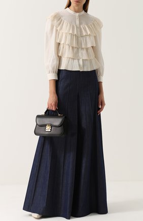 Женские синие однотонные широкие джинсы Vilshenko, арт. AW17 T177 J0SEPHINE купить в ЦУМ | Фото №1 Однотонные широкие джинсы Vilshenko синие | Фото №1