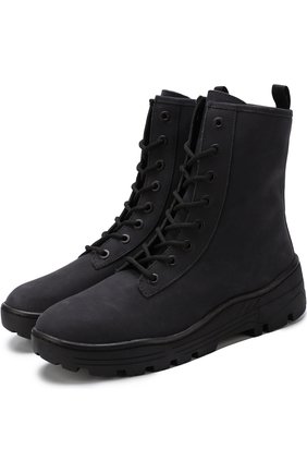 Мужские темно-серые высокие кожаные ботинки на шнуровке Yeezy, арт. KM4003.136 купить в ЦУМ | Фото №1 Высокие кожаные ботинки на шнуровке Yeezy темно-серые | Фото №1