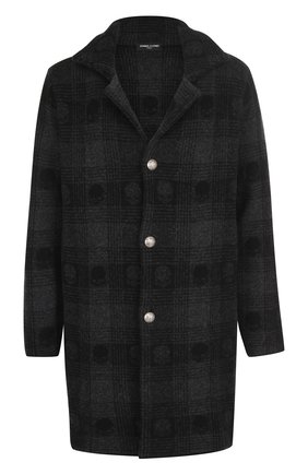Однобортное шерстяное пальто Gemma. H, черного цвета, арт. UC TARTAN 408 в ЦУМ | Фото №1 Однобортное шерстяное пальто Gemma. H черного цвета | Фото №1