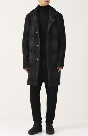 Однобортное шерстяное пальто Gemma. H, черного цвета, арт. UC TARTAN 408 в ЦУМ | Фото №1 Однобортное шерстяное пальто Gemma. H черного цвета | Фото №1