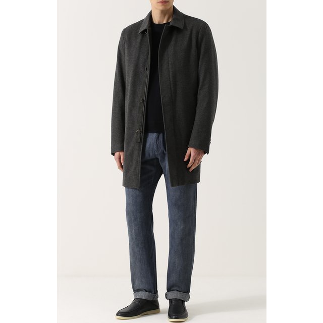фото Однобортное кашемировое пальто loro piana