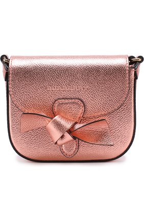 Детская кожаная сумка с металлизированной отделкой и бантом BURBERRY розового цвета по цене 34150 руб., арт. 4059552 | Фото 1 Детская кожаная сумка с металлизированной отделкой и бантом BURBERRY розового цвета, арт. 4059552 | Фото 1
