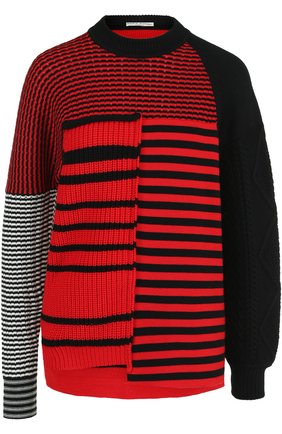 Женский красный шерстяной пуловер с круглым вырезом Sonia Rykiel, арт. 18173834-PB купить в ЦУМ | Фото №1 Шерстяной пуловер с круглым вырезом Sonia Rykiel красный | Фото №1
