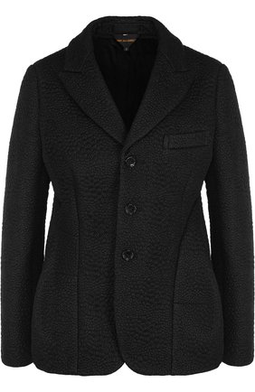 Женский черный однотонный приталенный жакет Comme des Garcons, арт. GT-J024-051 купить в ЦУМ | Фото №1 Однотонный приталенный жакет Comme des Garcons черный | Фото №1