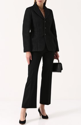 Женский черный однотонный приталенный жакет Comme des Garcons, арт. GT-J024-051 купить в ЦУМ | Фото №1 Однотонный приталенный жакет Comme des Garcons черный | Фото №1
