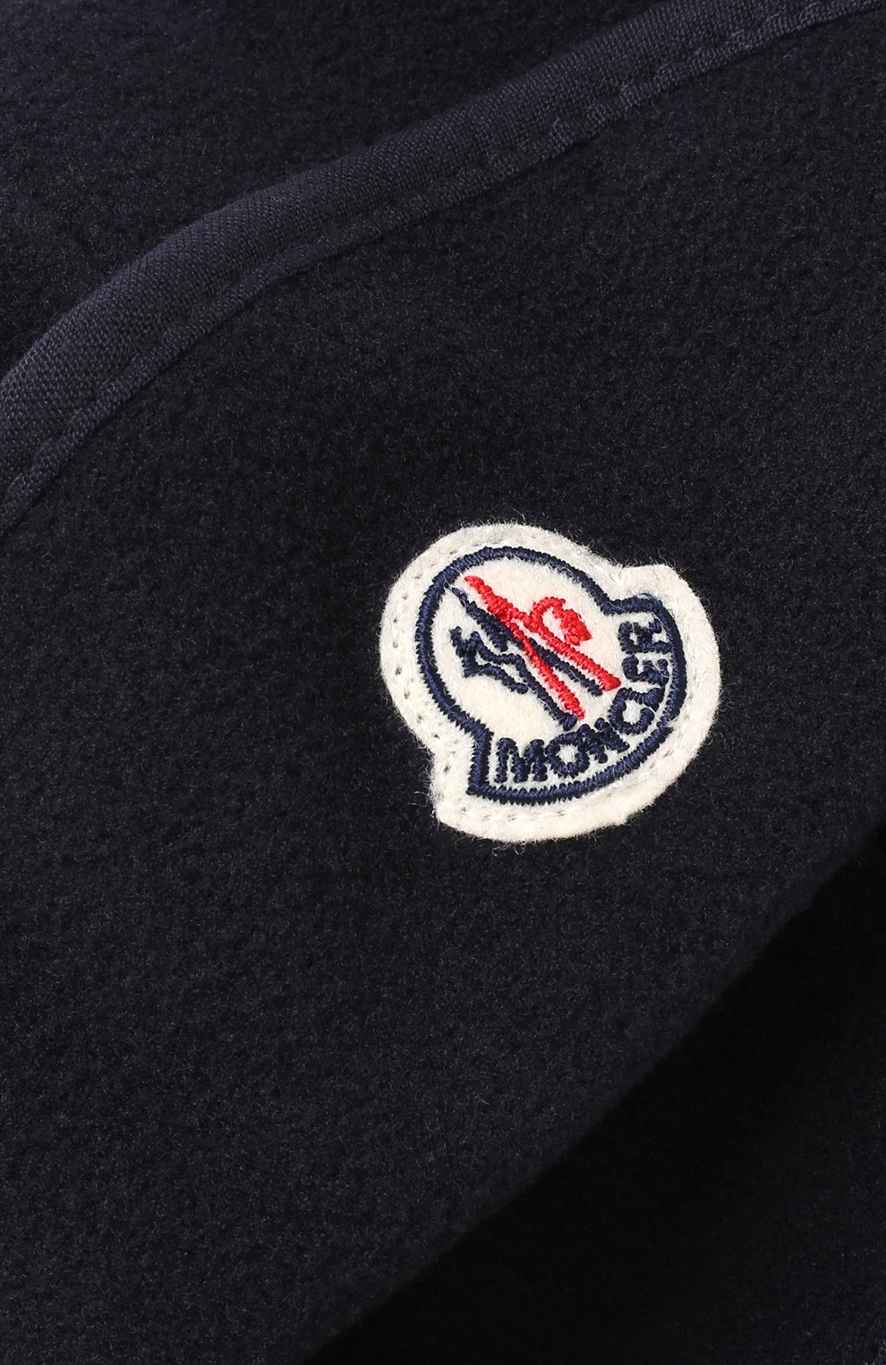 Детского шапка с логотипом бренда MONCLER ENFANT темно-синего цвета, арт. C2-951-00623-05-80380 | Фото 3 (Материал: Текстиль, Синтетический материал; Статус проверки: Проверено, Проверена категория)