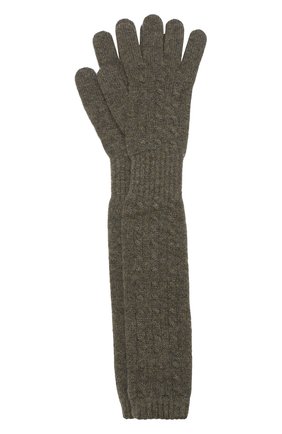 Женские темно-зеленые удлиненные перчатки из кашемира Kashja` Cashmere, арт. ZU18 купить в ЦУМ | Фото №1 Удлиненные перчатки из кашемира Kashja` Cashmere темно-зеленые | Фото №1