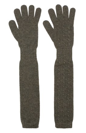 Женские темно-зеленые удлиненные перчатки из кашемира Kashja` Cashmere, арт. ZU18 купить в ЦУМ | Фото №1 Удлиненные перчатки из кашемира Kashja` Cashmere темно-зеленые | Фото №1