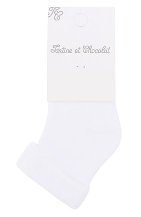 Детские хлопковые носки TARTINE ET CHOCOLAT белого цвета по цене 2070 руб., арт. TK93051 | Фото 1 Детские хлопковые носки TARTINE ET CHOCOLAT белого цвета, арт. TK93051 | Фото 1