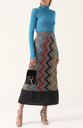 Женская голубая облегающая водолазка фактурной вязки Missoni, арт. I17.MD.208658 купить в ЦУМ | Фото №1 Облегающая водолазка фактурной вязки Missoni голубая | Фото №1