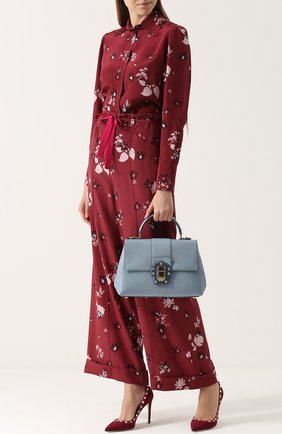 Женская сумка lucia из тисненой кожи DOLCE & GABBANA голубая цвета, арт. 0116/BB6322/A1095 купить в ЦУМ | Фото №2 Сумка Lucia из тисненой кожи Dolce & Gabbana голубая цвета | Фото №2