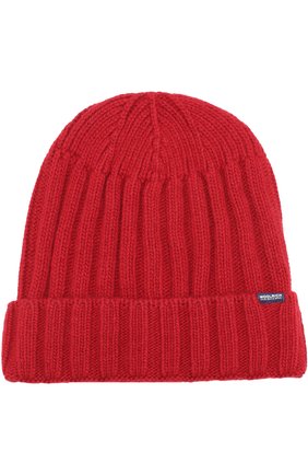 Шерстяная шапка фактурной вязки Woolrich, красного цвета, арт. W0ACC1479/AC64 в ЦУМ | Фото №1 Шерстяная шапка фактурной вязки Woolrich красного цвета | Фото №1
