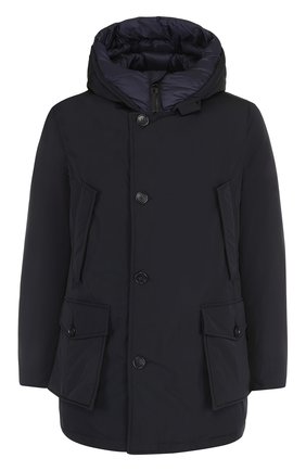 Мужская темно-синяя пуховая парка на молнии с капюшоном Woolrich, арт. W0CPS2595/CF40 купить в ЦУМ | Фото №1 Пуховая парка на молнии с капюшоном Woolrich темно-синяя | Фото №1