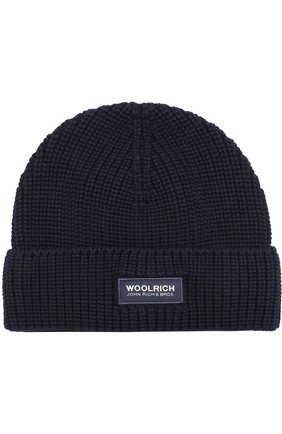 Шерстяная шапка бини Woolrich, темно-синего цвета, арт. W0ACC1532/AC22 в ЦУМ | Фото №1 Шерстяная шапка бини Woolrich темно-синего цвета | Фото №1