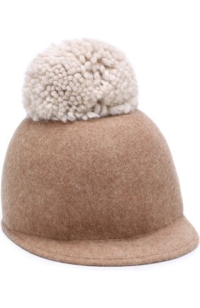 Шляпа с помпоном Woolrich бежевого цвета, арт. WKACC1123/FW02 в ЦУМ | Фото №1 Шляпа с помпоном Woolrich бежевого цвета | Фото №1
