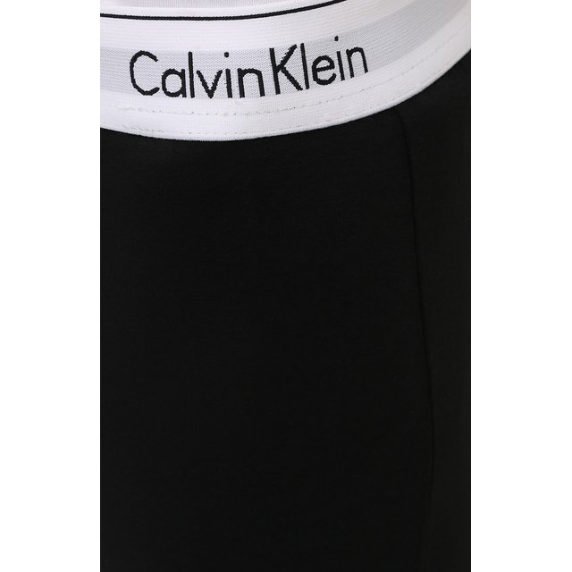 фото Однотонные леггинсы с логотипом бренда calvin klein