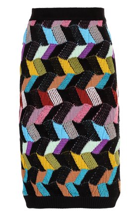 Женская кремовая шерстяная юбка-миди фактурной вязки Missoni, арт. I17.MD.208643 купить в ЦУМ | Фото №1 Шерстяная юбка-миди фактурной вязки Missoni кремовая | Фото №1