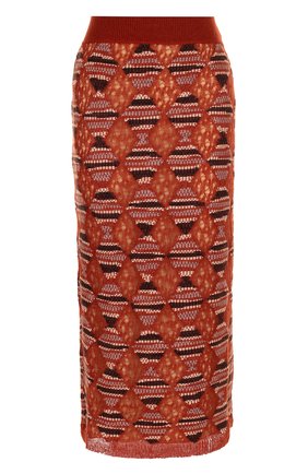 Женская оранжевая шерстяная юбка-миди с широким поясом Missoni, арт. I17.MD.208742 купить в ЦУМ | Фото №1 Шерстяная юбка-миди с широким поясом Missoni оранжевая | Фото №1
